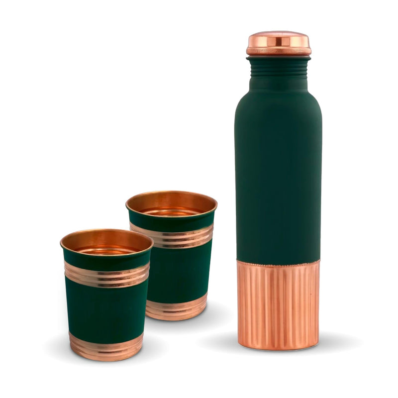 Copper Bottle & Cups