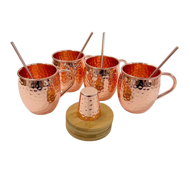 Stainless Copper Mug Set